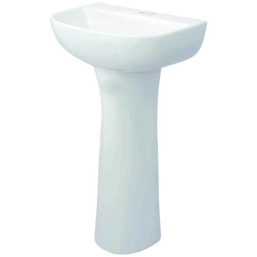 Wash Basin with Pedestal White